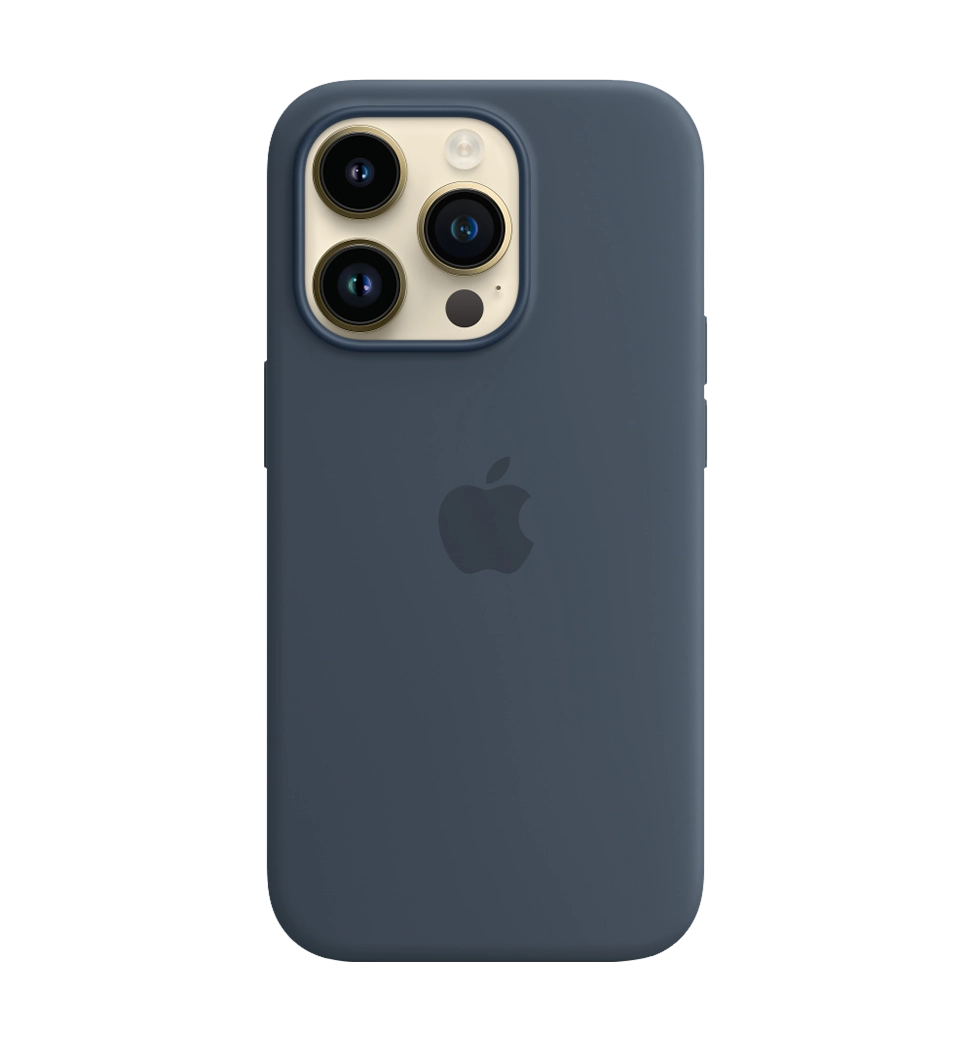 Чехол Силиконовый iPhone 14 Pro Silicone Case with MagSafe Storm Blue (MPTF3)