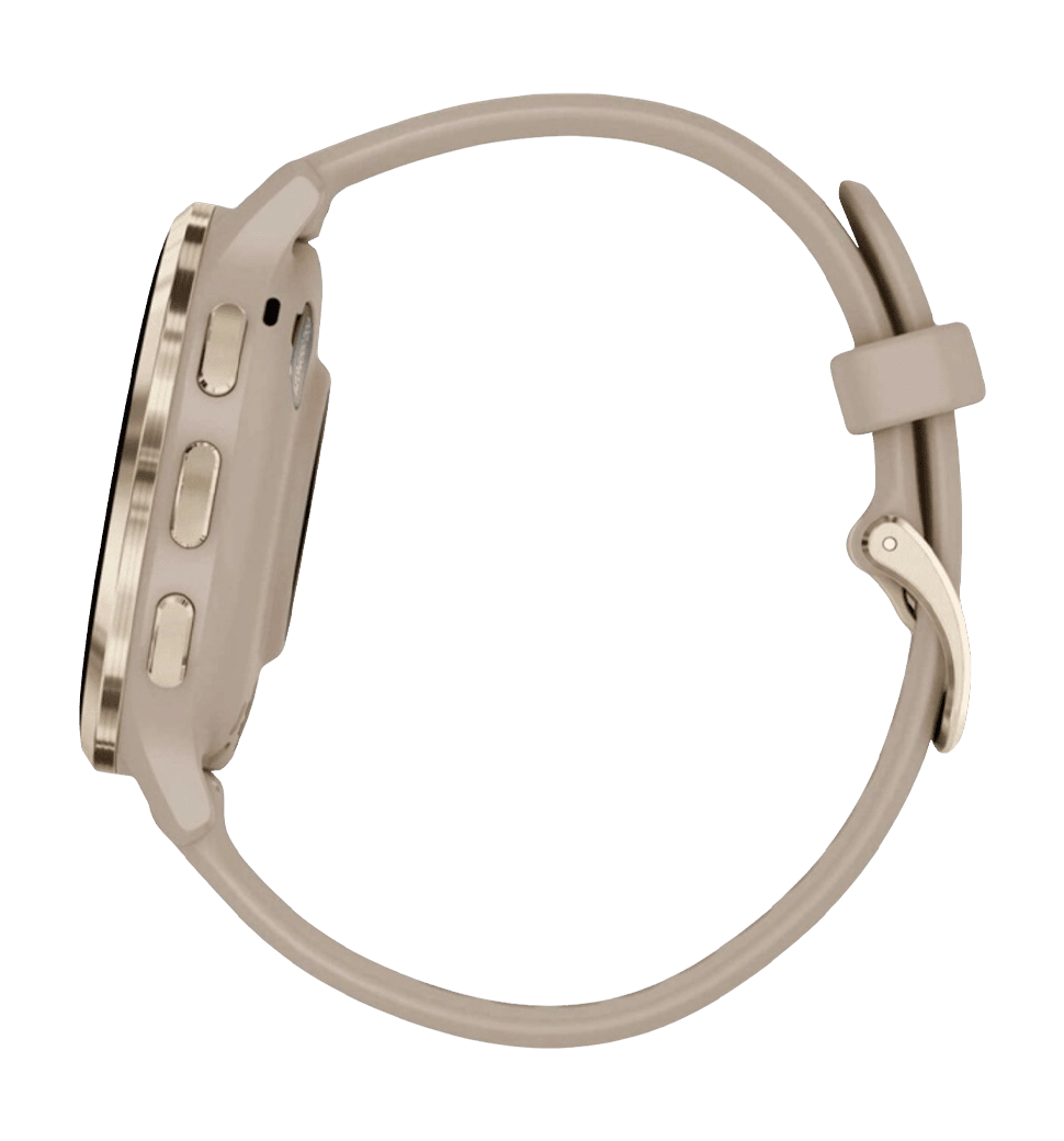 Garmin Venu 3S Soft Gold S. Steel Bezel w. French Gray Case and S. Band (010-02785-02)