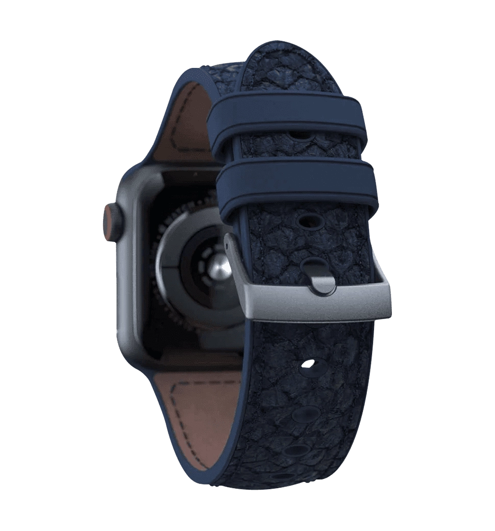 Ремінець Njord Salmon Leather Strap Petrol for Apple Watch 41mm/40mm (SL14111)