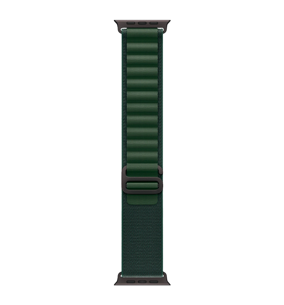 Apple Watch Ultra 2 49mm GPS + LTE Black Titanium Case with Dark Green Alpine Loop Medium (MX4R3)