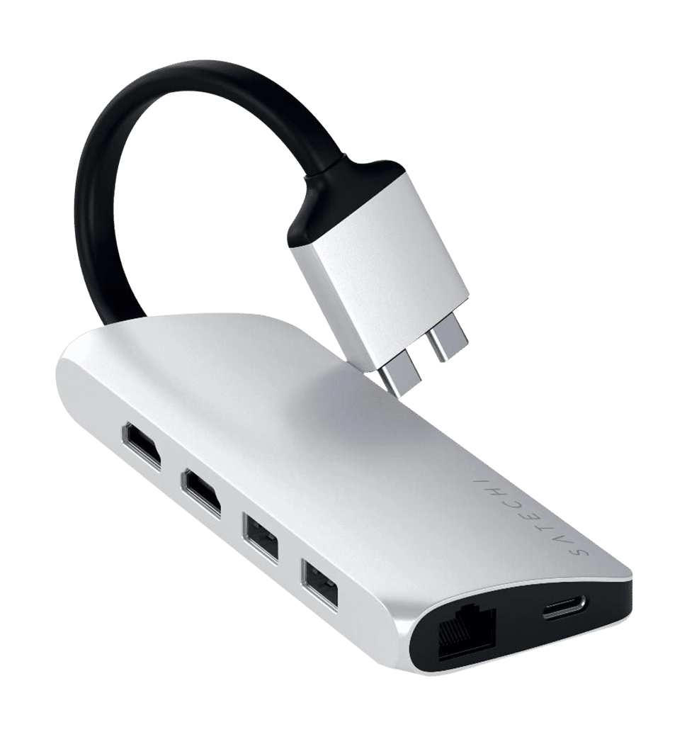 Satechi Aluminum Type-C Dual Multimedia Adapter Silver (ST-TCDMMAS)