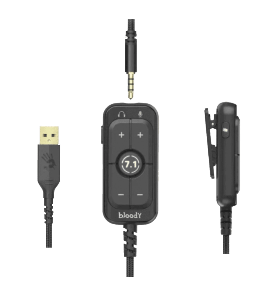 Гарнітура ігрова Bloody M590i USB + 4-Pin 3.5 mm, колір чорно-червоний