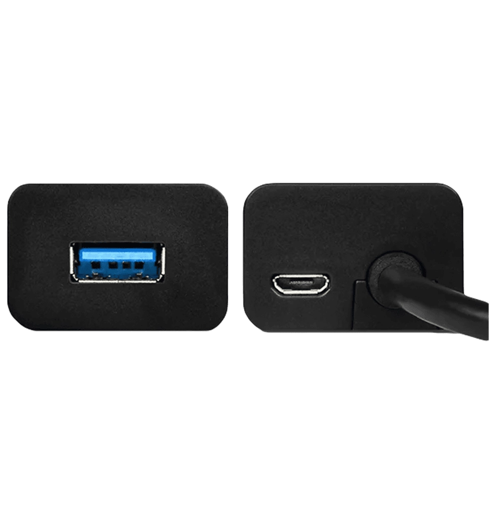 Хаб AXAGON HUE-S2BP USB3.0 CHARGING hub, 1.2м кабель, MicroUSB зарядка, Чорний