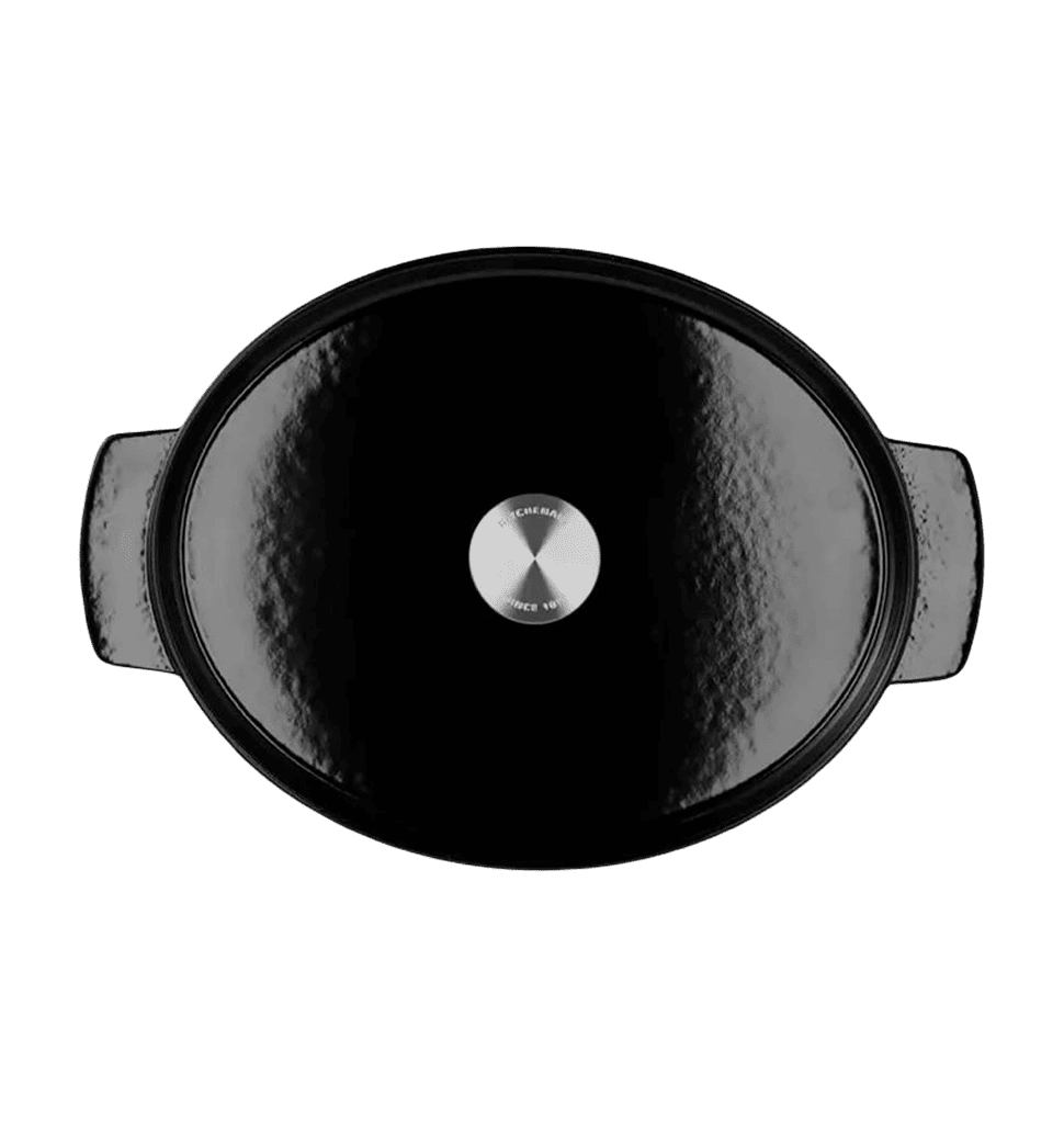 Гусятница чугунная с крышкой KitchenAid, 30 см, 5,6 л, черная (CC006064-001)