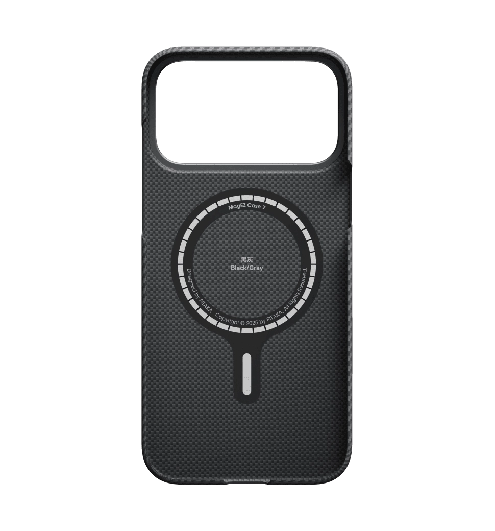 Чохол Pitaka Ultra-Slim Twill Black/Grey for iPhone 17 Pro (KI1701BP)