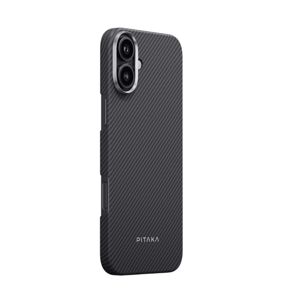 Чехол Pitaka Ultra-Slim Classic Twill 600D Black/Grey for iPhone 16 (KI1601A)