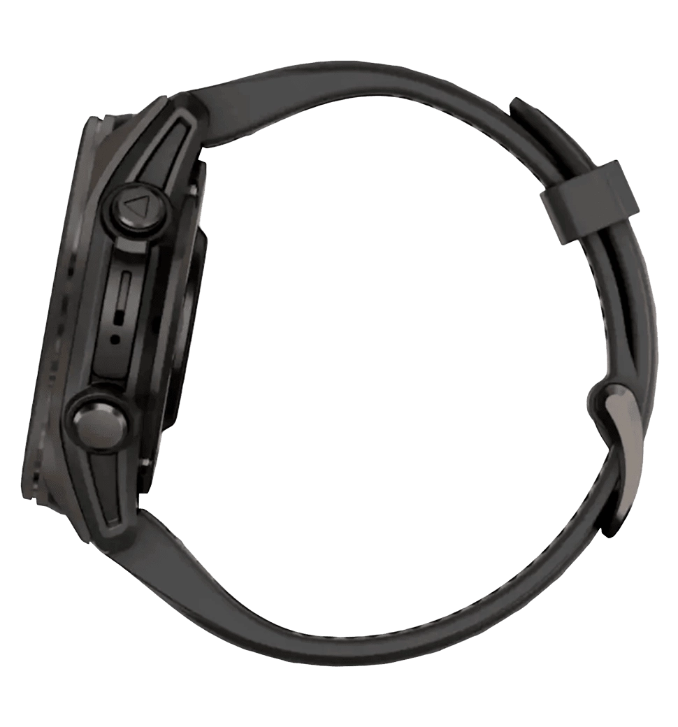 Спортивний годинник Garmin Fenix 8 43mm AMOLED Sapphire Carbon Gray DLC Tit. w. Black/Pebble Gray S. Band (010-02903-20/21)