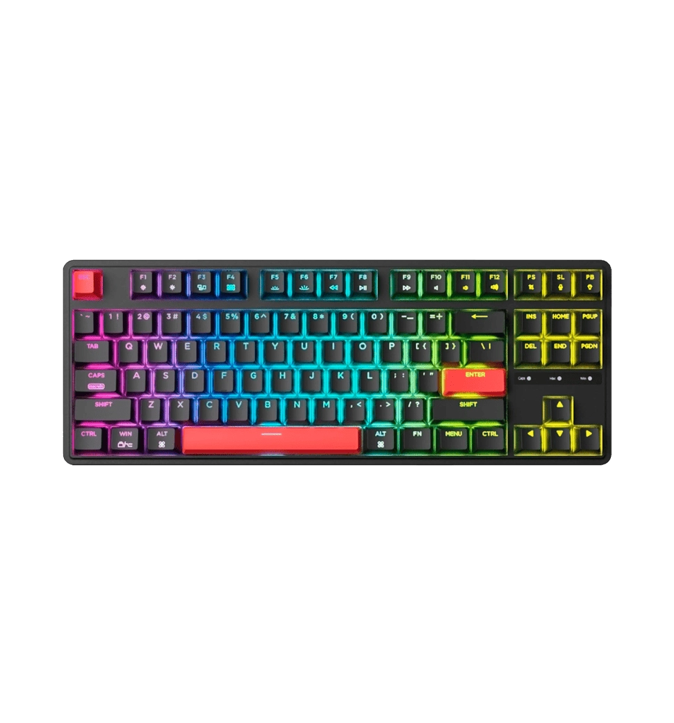 Клавиатура механическая Keychron C3 Pro 87Key, K pro Red, USB-A, QMK, Hot-swap, EN/UKR, RGB, чорний