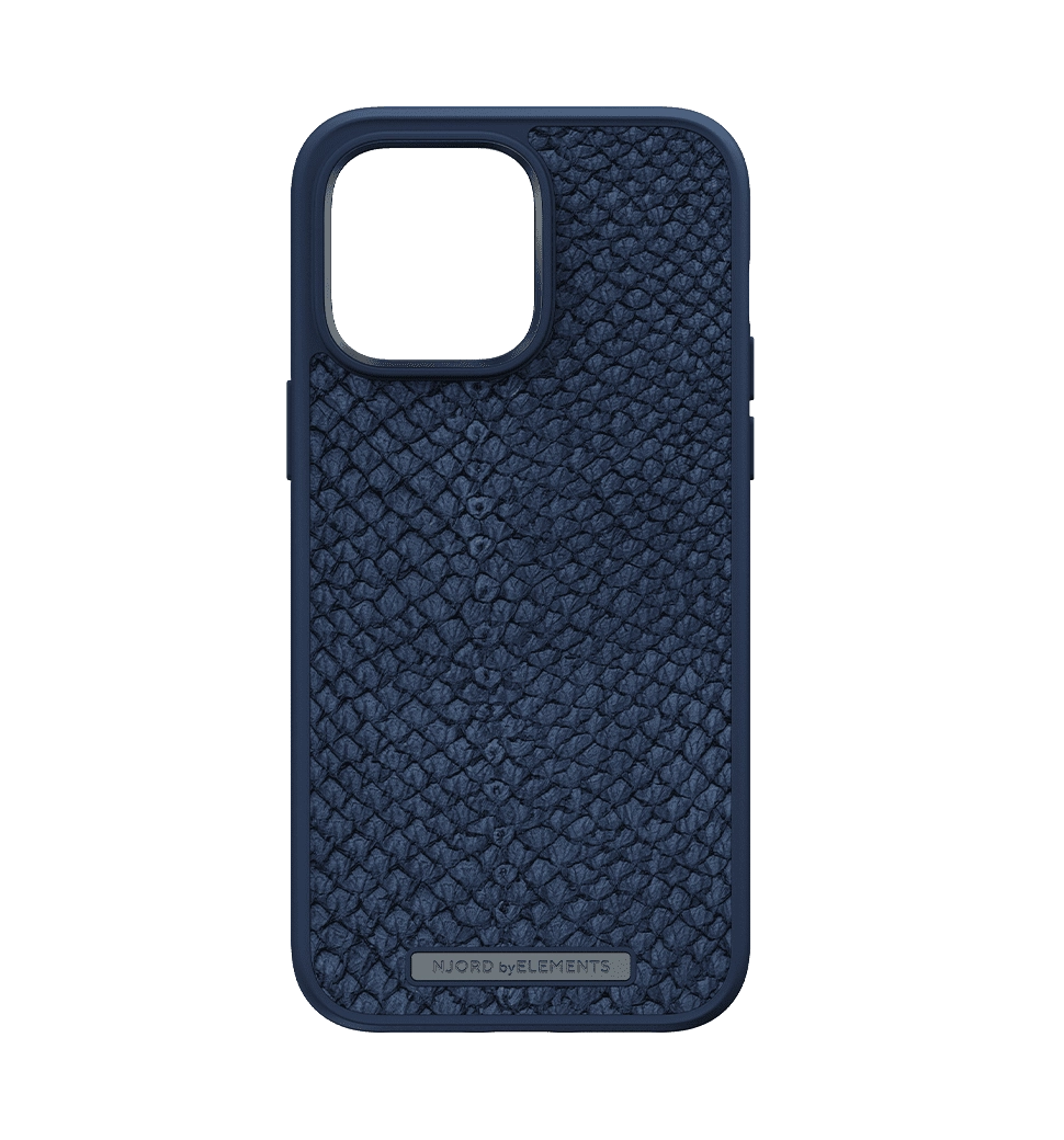 Чохол Njord Salmon Leather MagSafe Case Blue for iPhone 14 Pro (NA43SL01)