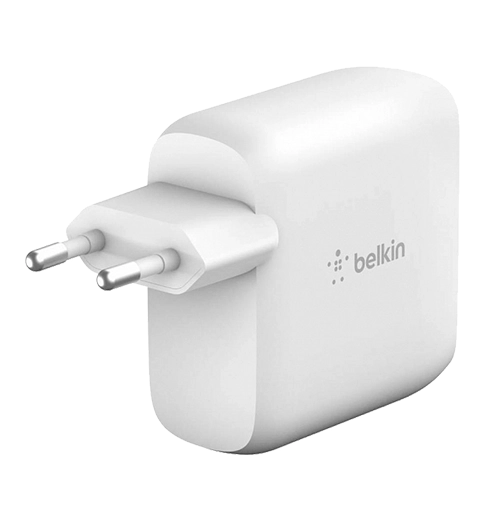Адаптер Belkin GAN (50+18W) Dual USB-С, white (WCH003VFWH) — фото 4
