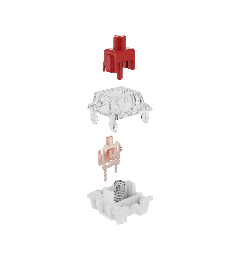 Клавиатура механическая Keychron C1 Pro 87Key, K pro Red, USB-A, QMK/VIA, EN/UKR, White Led, черный