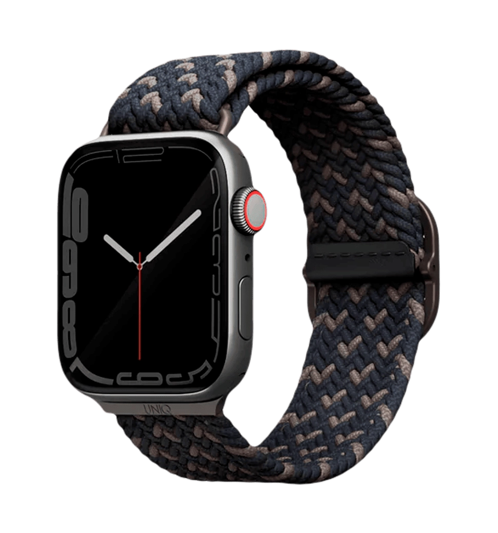 Ремешок Uniq Aspen Braided DE для Apple Watch 49 | 45 | 44 | 42 mm Obsidian Blue (UNIQ-45MM-ASPDEOBLU)