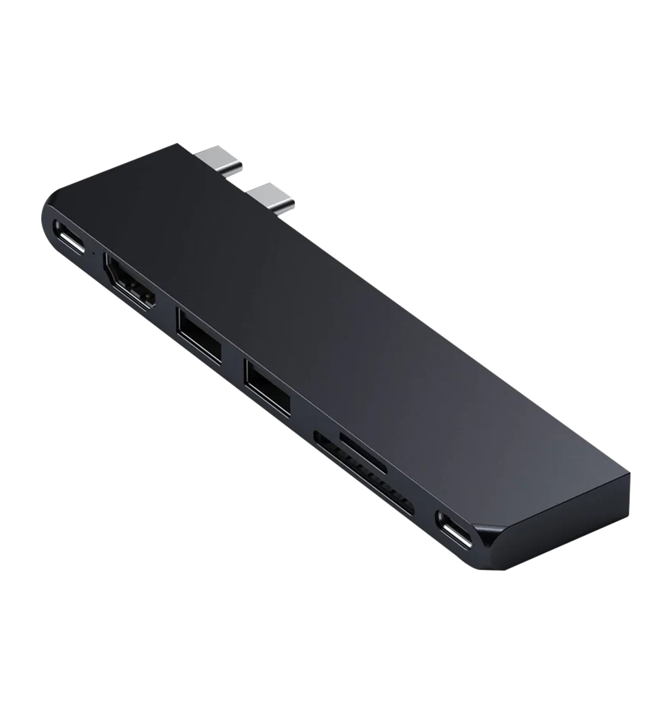 Хаб Satechi Aluminum USB-C Pro Hub Slim Adapter Midnight (ST-HUCPHSD)