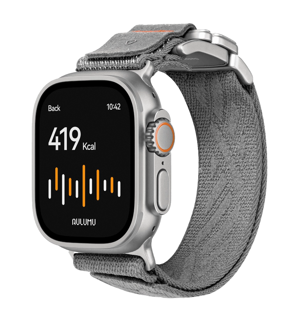 Ремінець AULUMU Titanium Mag Buckle Watch Band,Titanium Buckle - Gray  bk+black C03-TI-SL