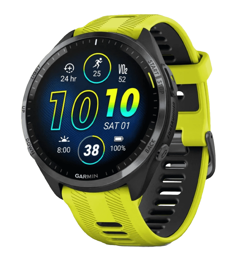 Garmin Forerunner 965 Carbon Gray Titanium Bezel w. Black Case and Amp Yell/Black S. Band (010-02809-02/12)
