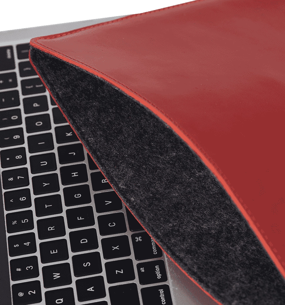 Кожаный чехол INCARNE Gamma Plus MacBook Pro 14" 2021-2023 красный