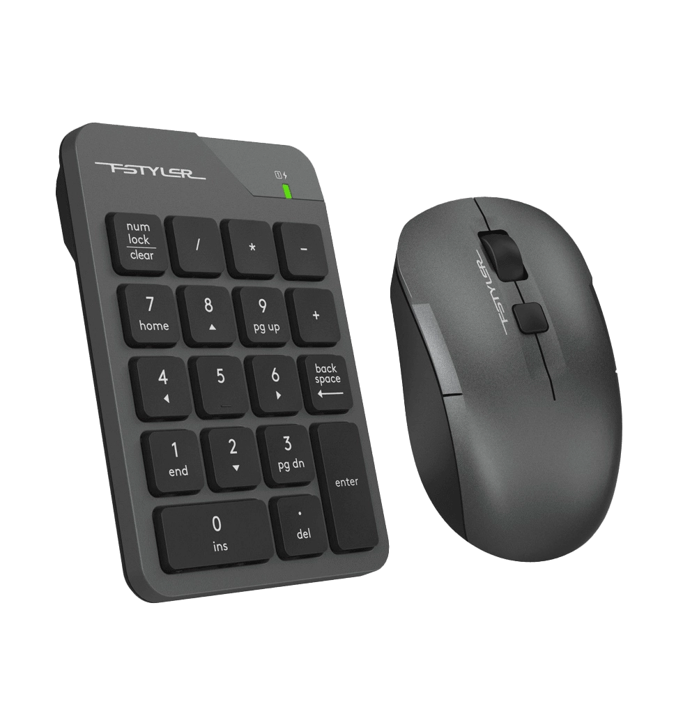 Комплект бездротовий клавіатура цифрова з мишою A4Tech Fstyler FG1600C Air2 (Grey), сірий колір