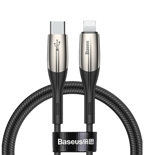 Кабель Baseus Horizontal PD Type-C to iP 18W 1m Black (CATLSP-01)