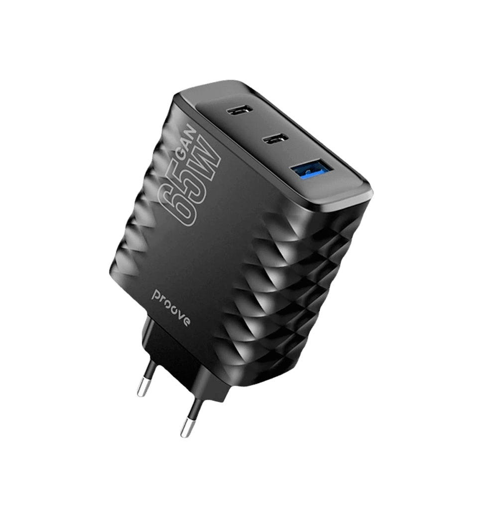 Адаптер Proove Silicone Power 45W (Type-C+USB) (black)