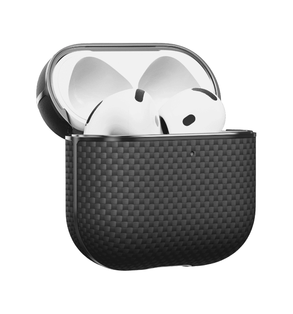 Чохол Pitaka Aramid Fiber Magnetic Plain Black/Grey for Airpods 4th Gen (APM2404)