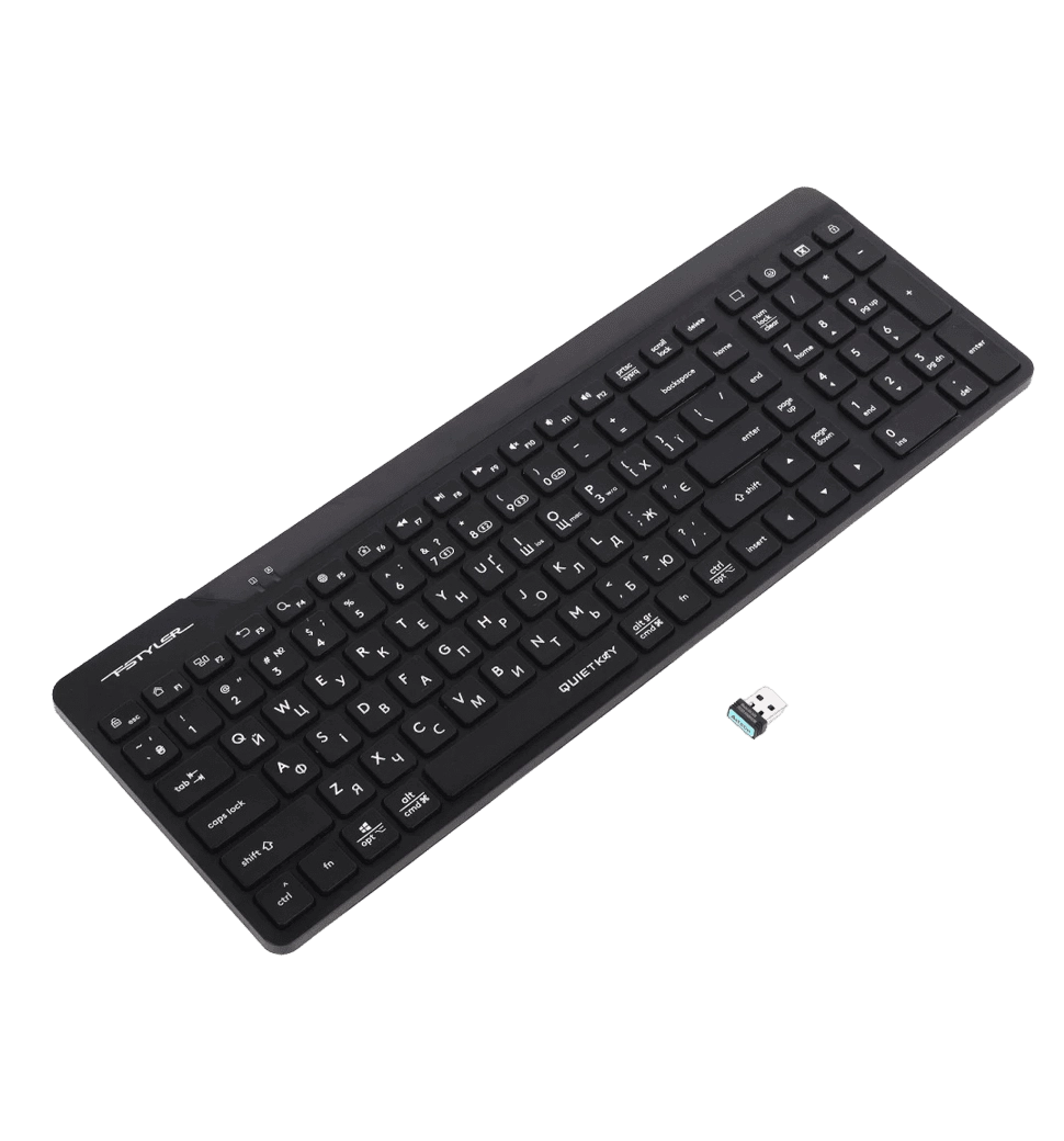 Клавіатура бездротова A4Tech Fstyler FBK23 AS, колір чорний