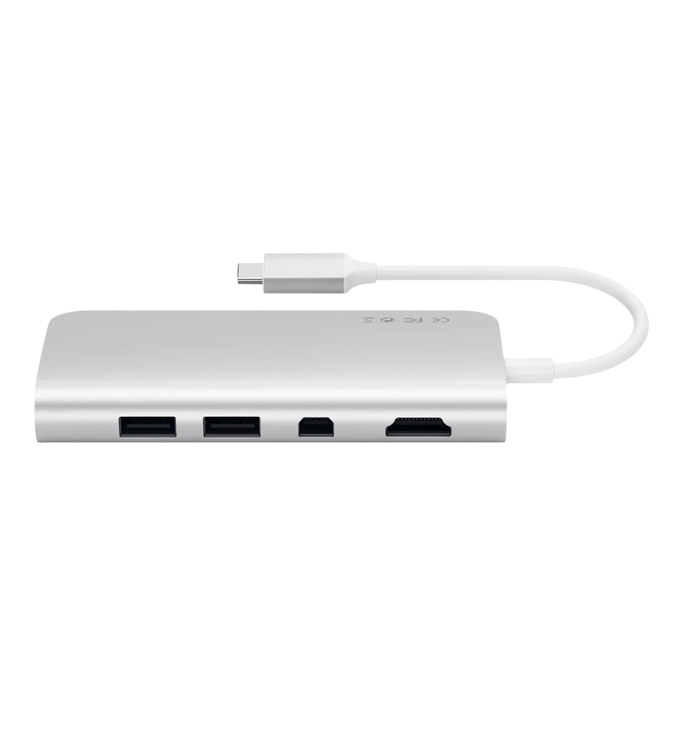Переходник Satechi Aluminum Type-C Multimedia Adapter Silver (ST-TCMM8PAS)