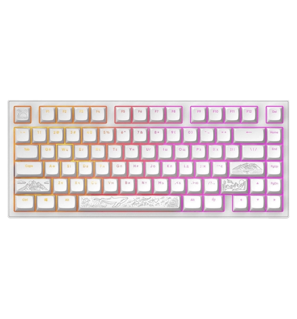 Ігрова клавіатура DARK PROJECT ALU81 Terra Nostra ENG/UA (DPKB_NOSTRA_81_ANSI_WHITE_UA)