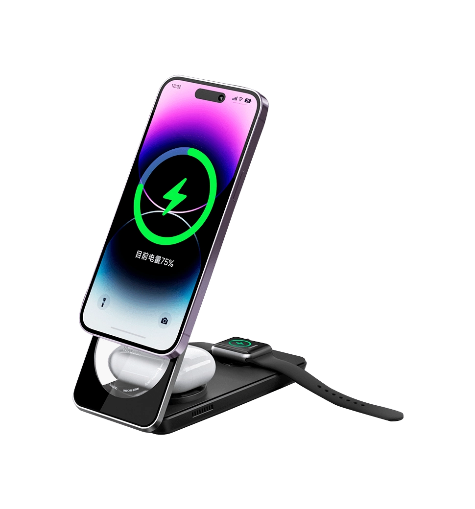 Беспроводная зарядка Mcdodo [CH-1150] Foldable Magnetic Travel Charging Station 3in1 (White)