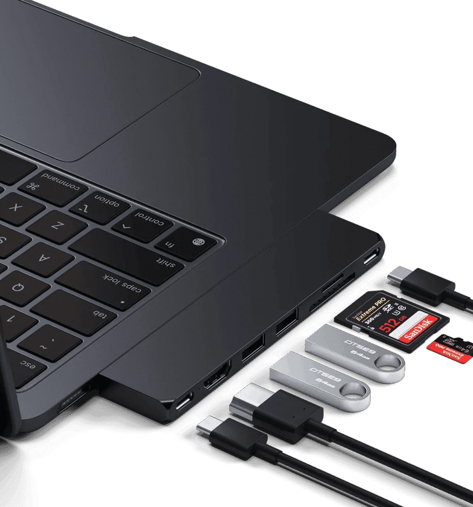 Хаб Satechi Aluminum USB-C Pro Hub Slim Adapter Midnight (ST-HUCPHSD)