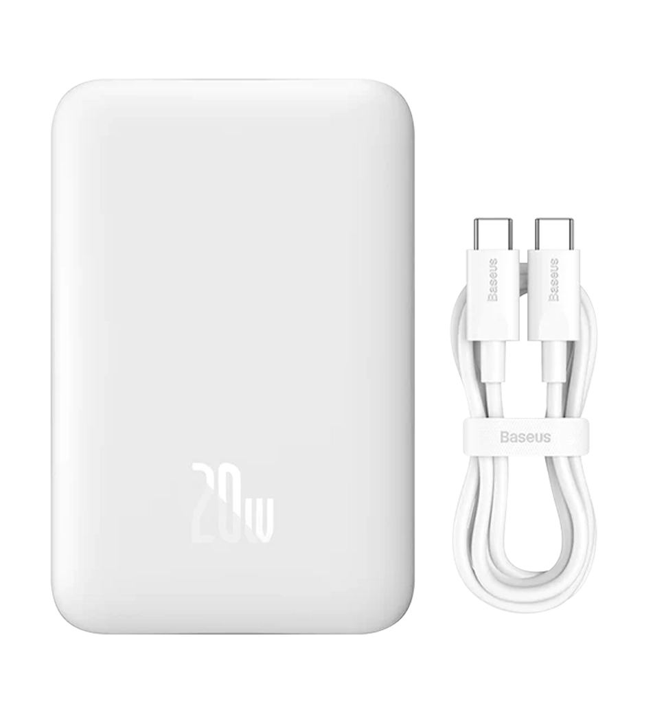 Зовнійшній акумулятор Baseus Magnetic Mini 10000mAh 20W White (PPCX030002)