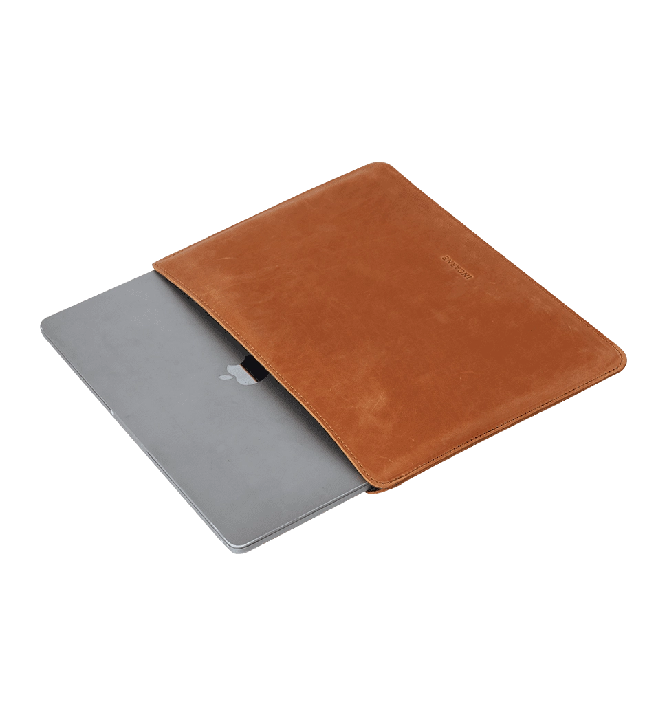 Кожаный чехол INCARNE Gamma Plus MacBook Air 13" 2018-2022 коньяк