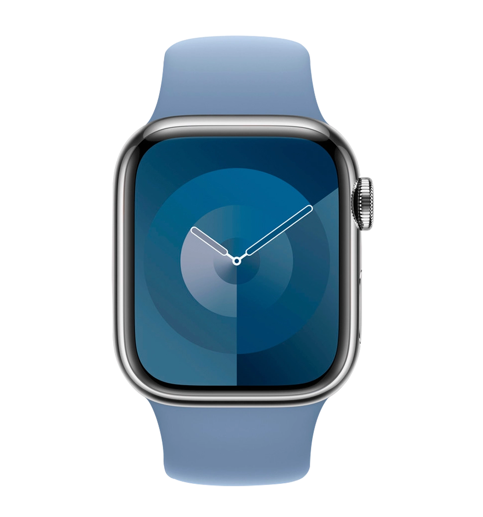 Apple Watch Series 9 41mm Silver Aluminum Case with Winter Blue Sport Loop (MR923)