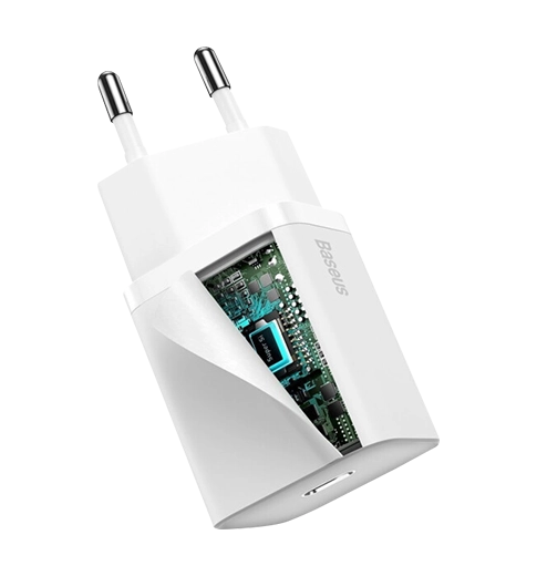 Адаптер Baseus Super Si Quick Charger Type-C 20W White (CCSUP-B02)