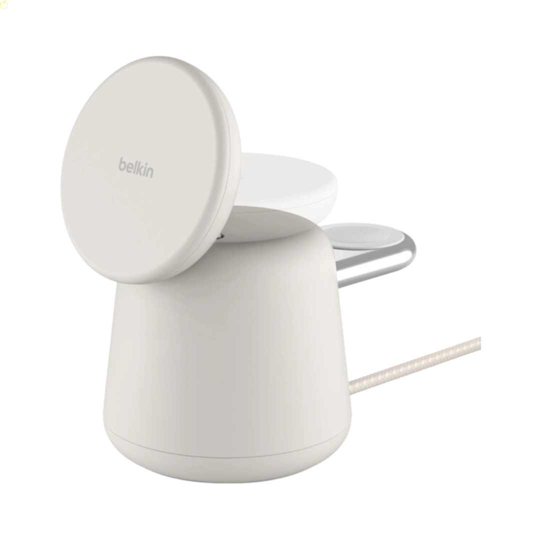 Бездротовий ЗП Belkin 2в1 MagSafe iPhone/Watch/AirPods, Sand Mass (WIZ020VFH37)