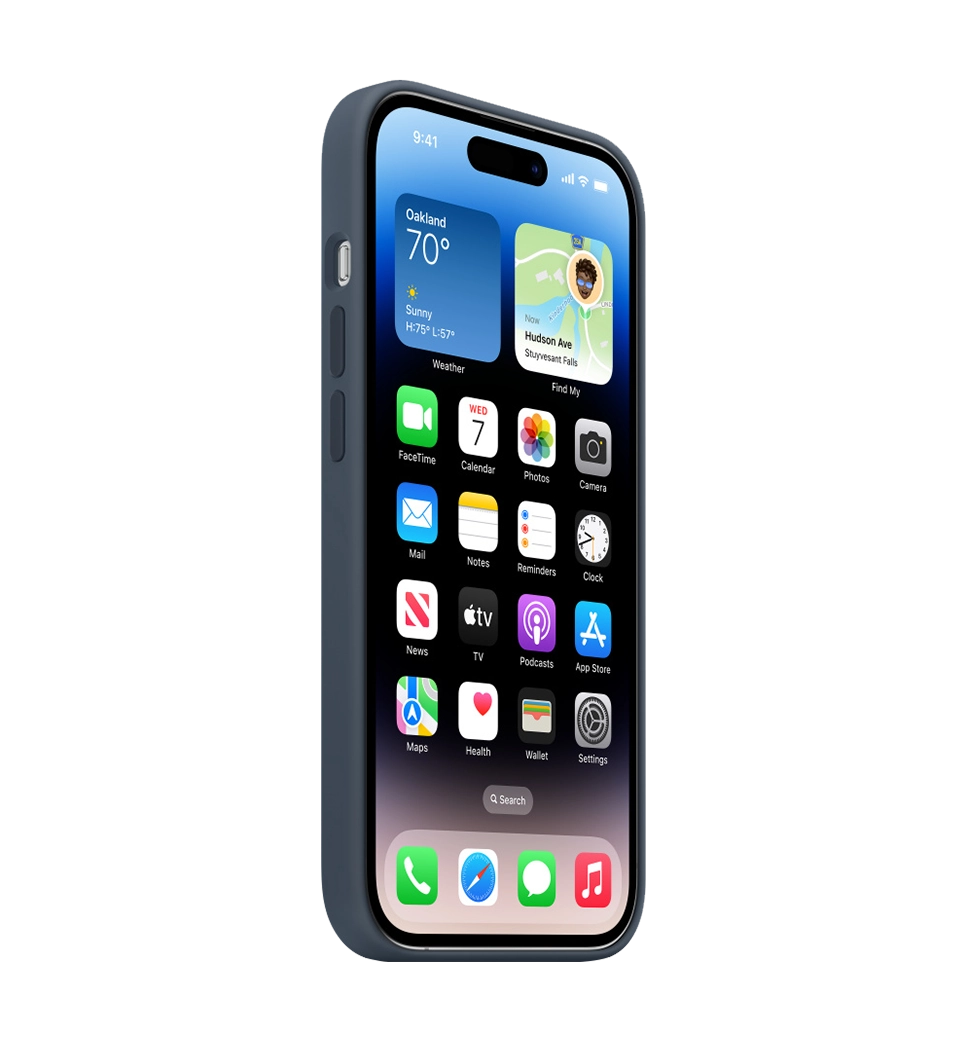 Чехол Силиконовый iPhone 14 Pro Silicone Case with MagSafe Storm Blue (MPTF3)