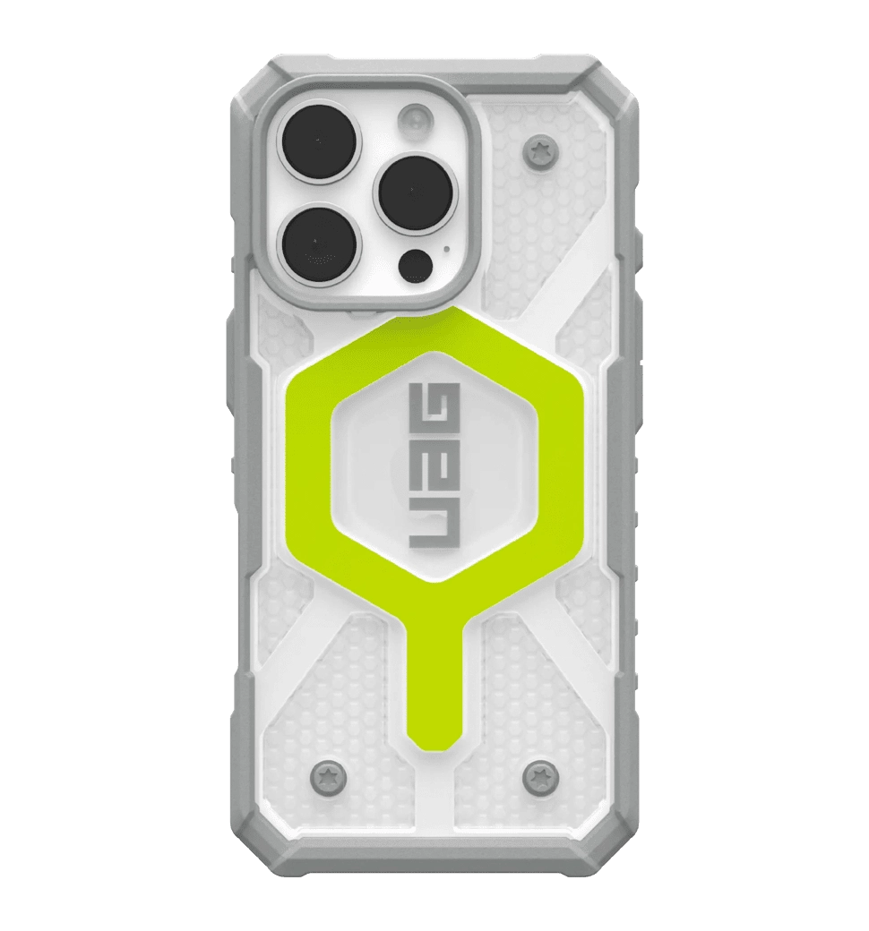 Чехол UAG для iPhone 16 Pro, Pathfinder Clear Magsafe, Active Neon (114464118181)