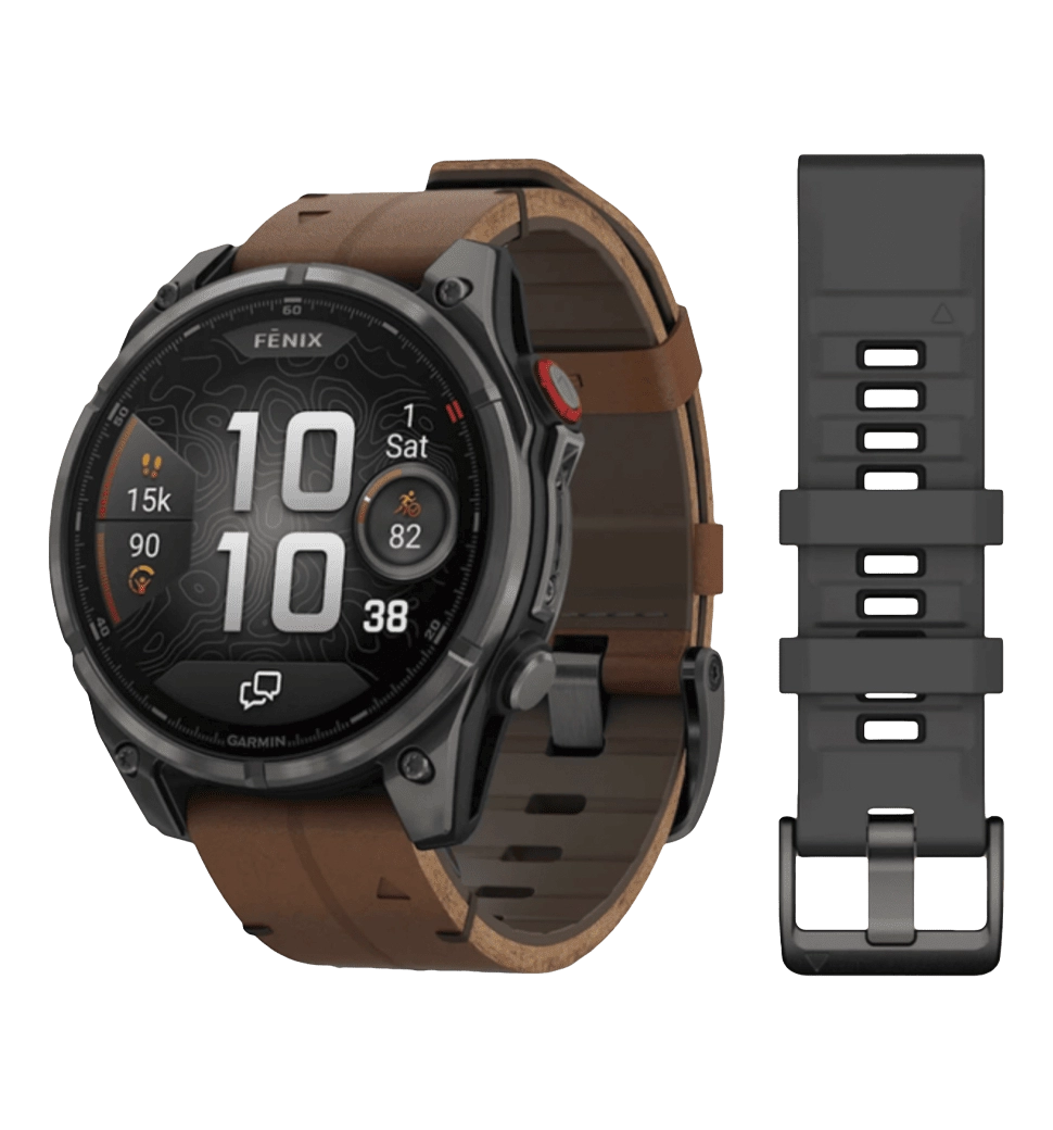 Смарт-часы Garmin Fenix 8 Pro (47 mm) AMOLED Sapphire, титан с графитово-черным ремешком (010-03198-11)