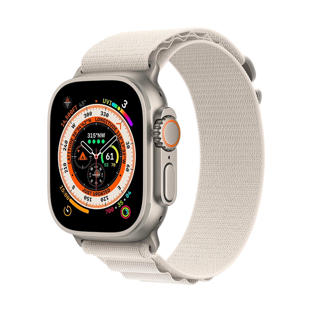 Apple Watch 49mm Ultra Titanium Starlight Alpine Loop - Large (MQFT3) БУ