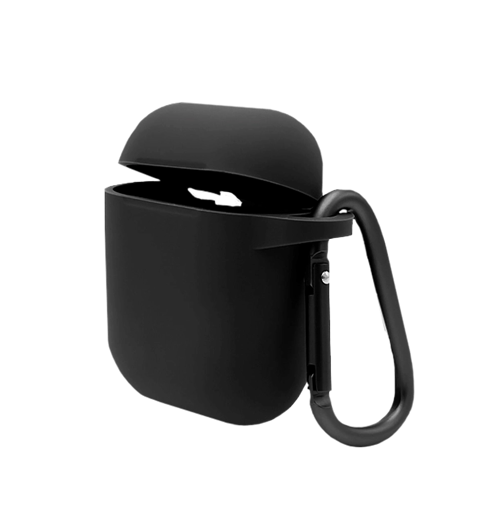 Чехол Blueo Liquid Silicone Case для AirPods with Carbine Black