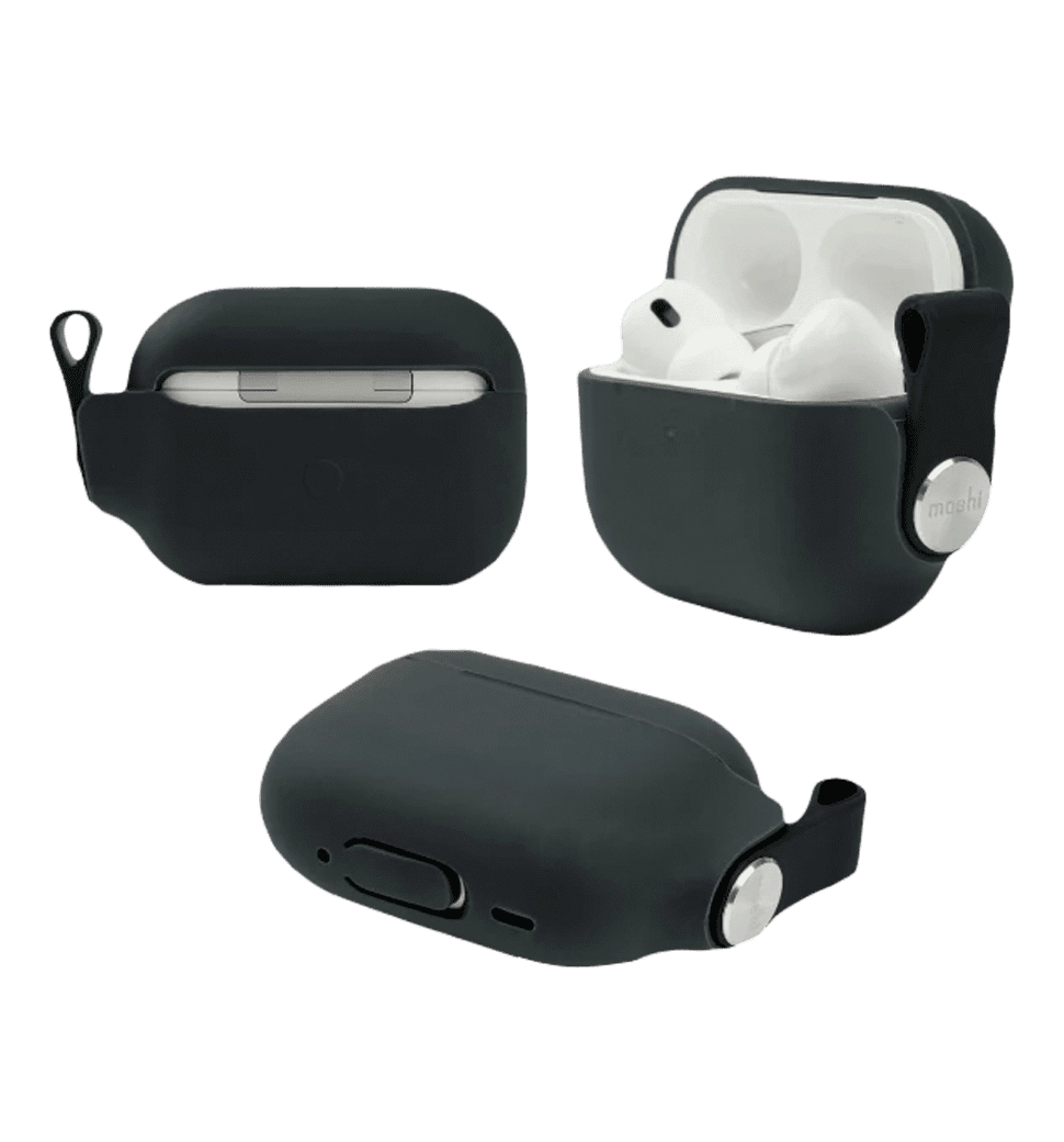 Чохол Moshi Pebbo Protective Case Shadow Black for Airpods Pro 2nd Gen (99MO123035)