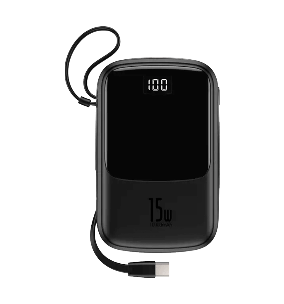 Дополнительная батарея Baseus Qpow Digital Display Lightning 3A 10000mAh Black (PPQD-B01)