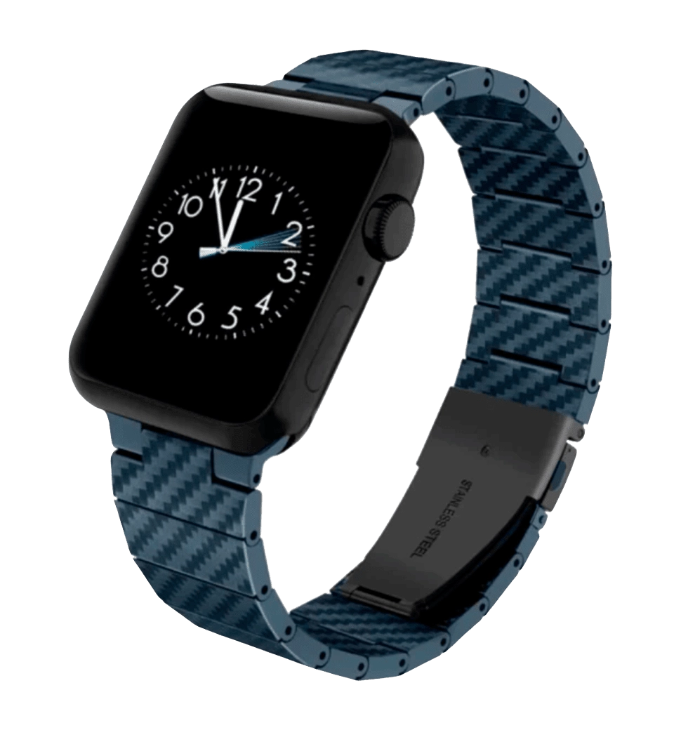 Ремешок COTEetCl W76 Carbon Fiber Pattern для Apple Watch 49|45 mm Blue (22008-BL)