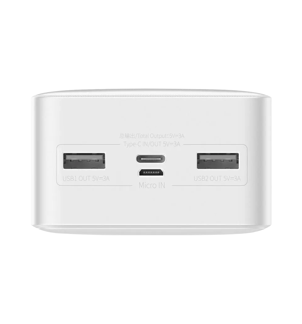 Доп батерея Baseus Bipow Overseas 15W 30000mAh* (white) (PPBD050202)