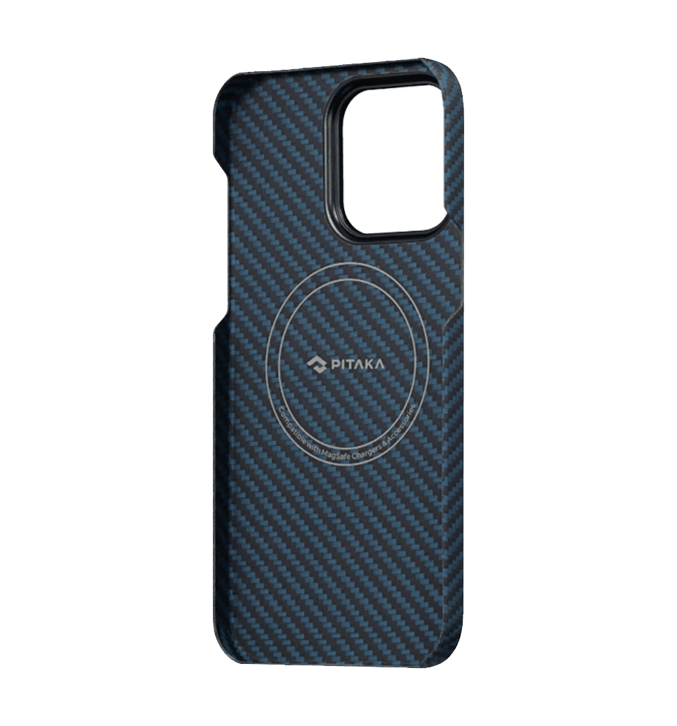 Чохол Pitaka MagEZ Case 3 Twill 1500D Black/Blue for iPhone 14 Pro (KI1408P)