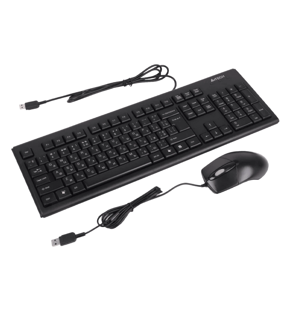 Комплект A4Tech клавіатура+мишка KR-85+OP-720, USB, Чорна