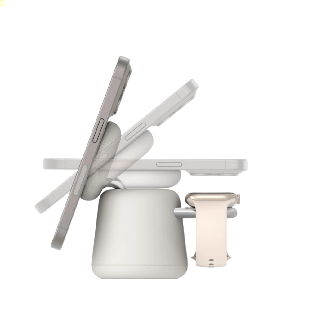 Бездротовий ЗП Belkin 2в1 MagSafe iPhone/Watch/AirPods, Sand Mass (WIZ020VFH37)