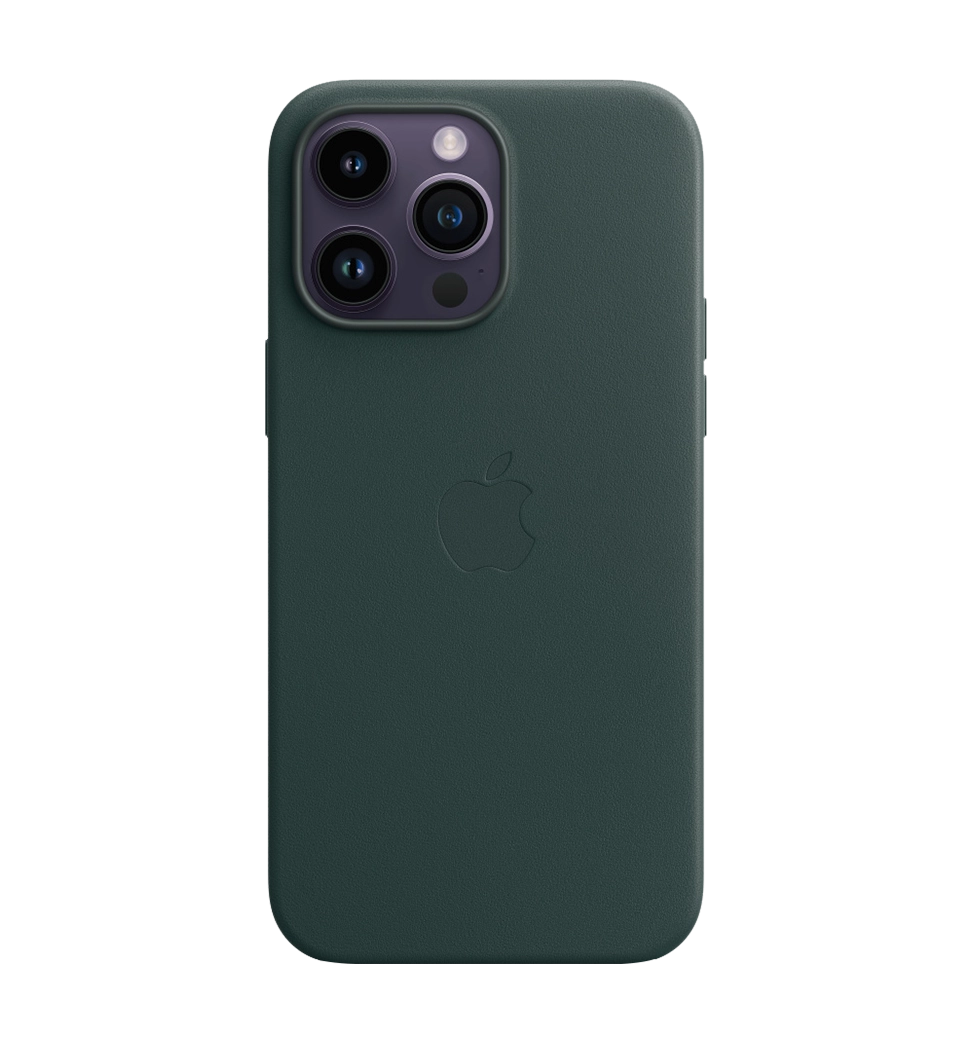 Чохол шкіряний iPhone 14 Pro Max Leather Case with MagSafe Forest Green (MPPN3)
