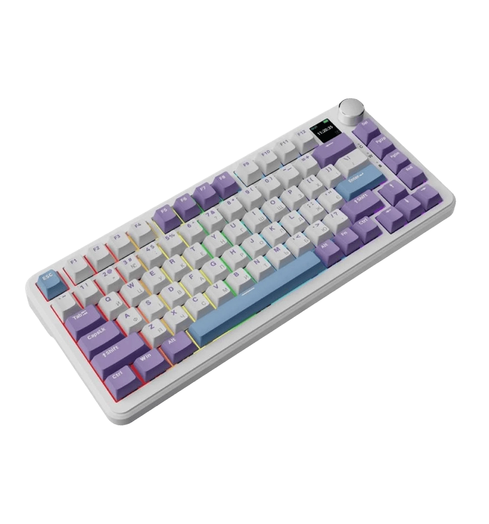 Беспроводная механическая клавиатура Ajazz AK820 MAX Magnetic switches - Purple (AK820MAX-M-PWB)