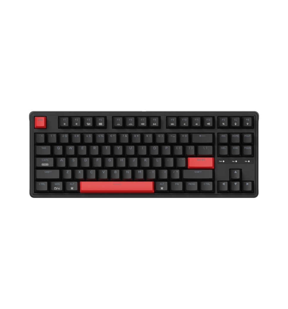 Клавиатура механическая Keychron C3 Pro 87Key, K pro Brown, USB-A, QMK, Hot-swap, EN/UKR, RGB, чорний
