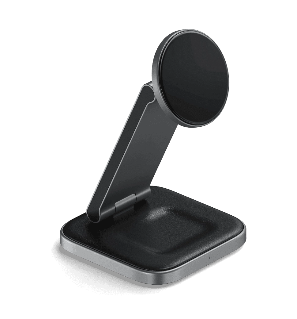 Зарядное устройство Satechi 3-in-1 Foldable Qi2 Wireless Charging Stand Space Gray (ST-Q31FM-EA)